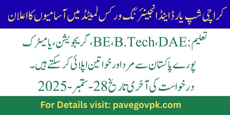 Karachi Shipyard & Engineering Works Limited New Multiple Jobs 2025
