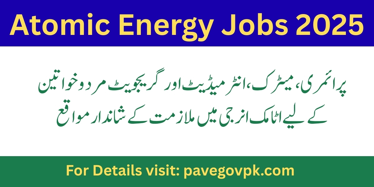 Pakistan Atomic Energy Jobs 2025 at hrd1902