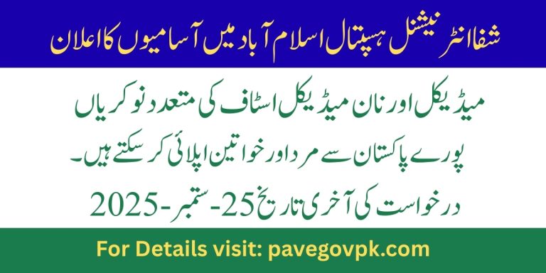 Shifa International Hospital Islamabad Jobs 2025